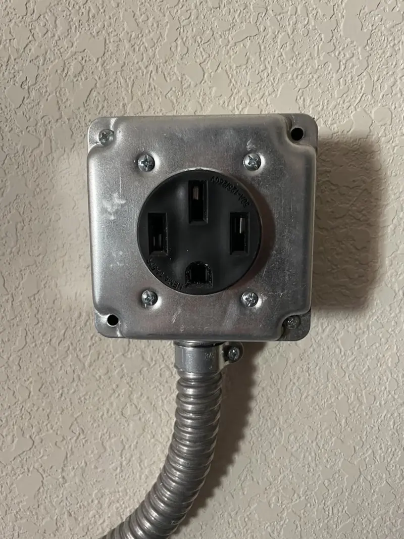 NEMA 14-50 outlet installed for Electrical Panel Upgrade in Santa Cruz